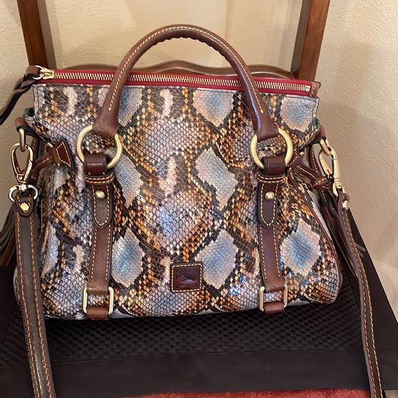 Dooney & Bourke Limited Edition Python/Snakeskin Florentine Satchel - Picture 3 of 16